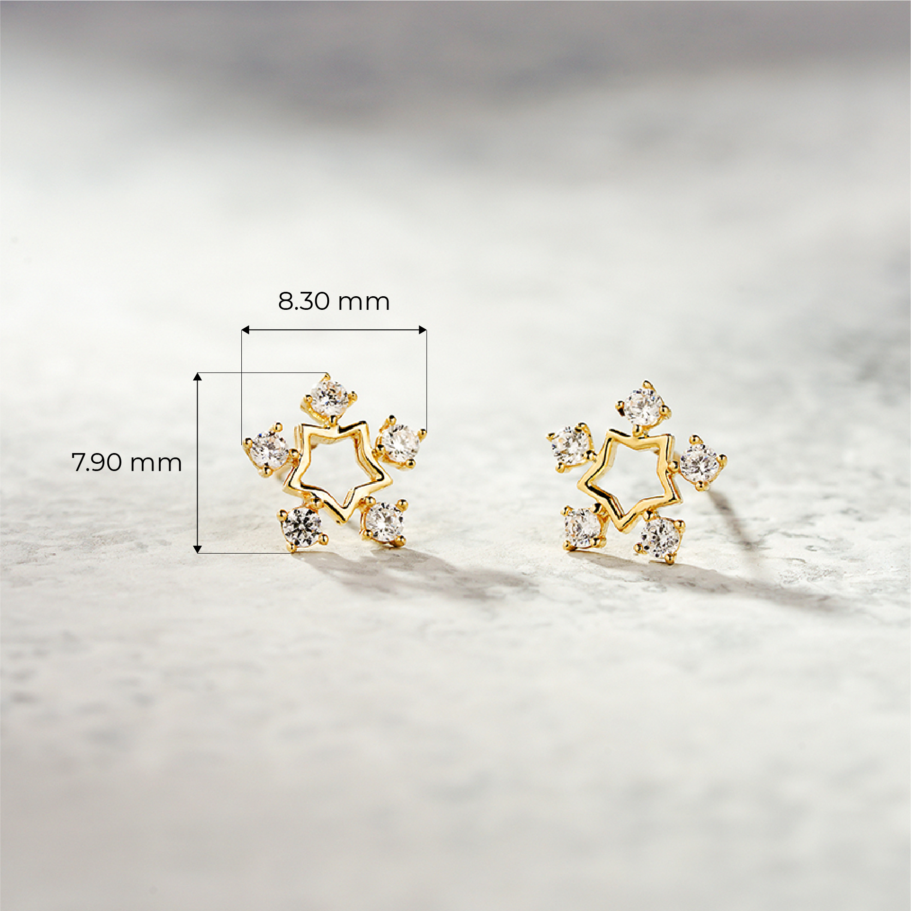 Bông Tai Nữ Vàng 14K BTAM86 Huy Thanh Jewelry