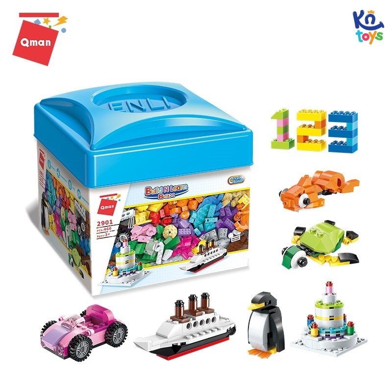 Đồ chơi xếp hình lắp ráp Qman 2901 - Hộp gạch sáng tạo cơ bản