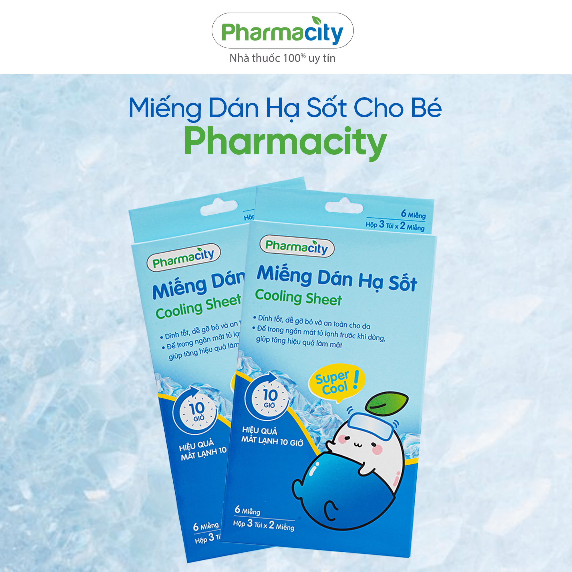 Miếng dán hạ sốt cho bé Pharmacity