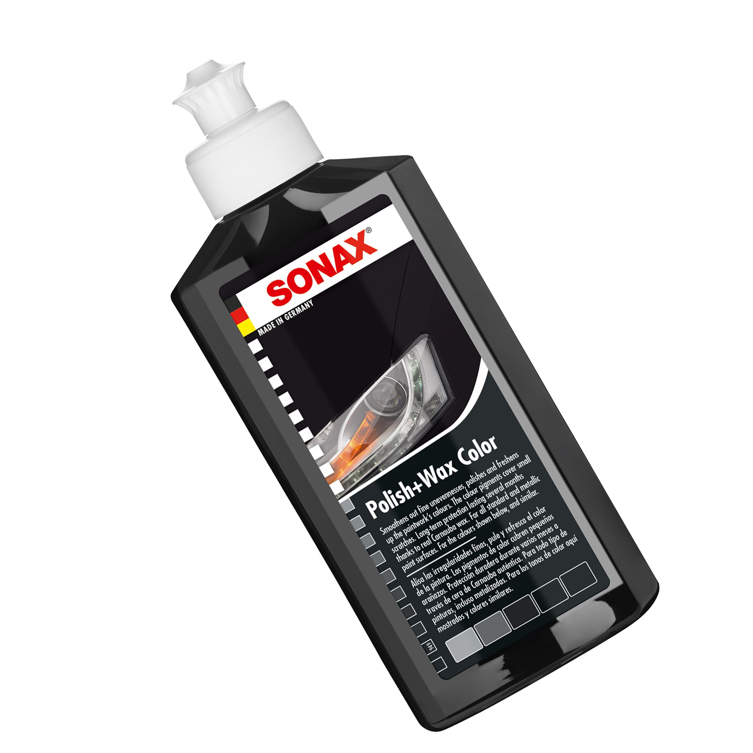 Kem đánh bóng và bảo vệ sơn màu đen xe ô tô Sonax 296141 250ml - Che phủ vết xước nhỏ, phục hồi sơn cũ, tăng độ mịn cho mặt sơn