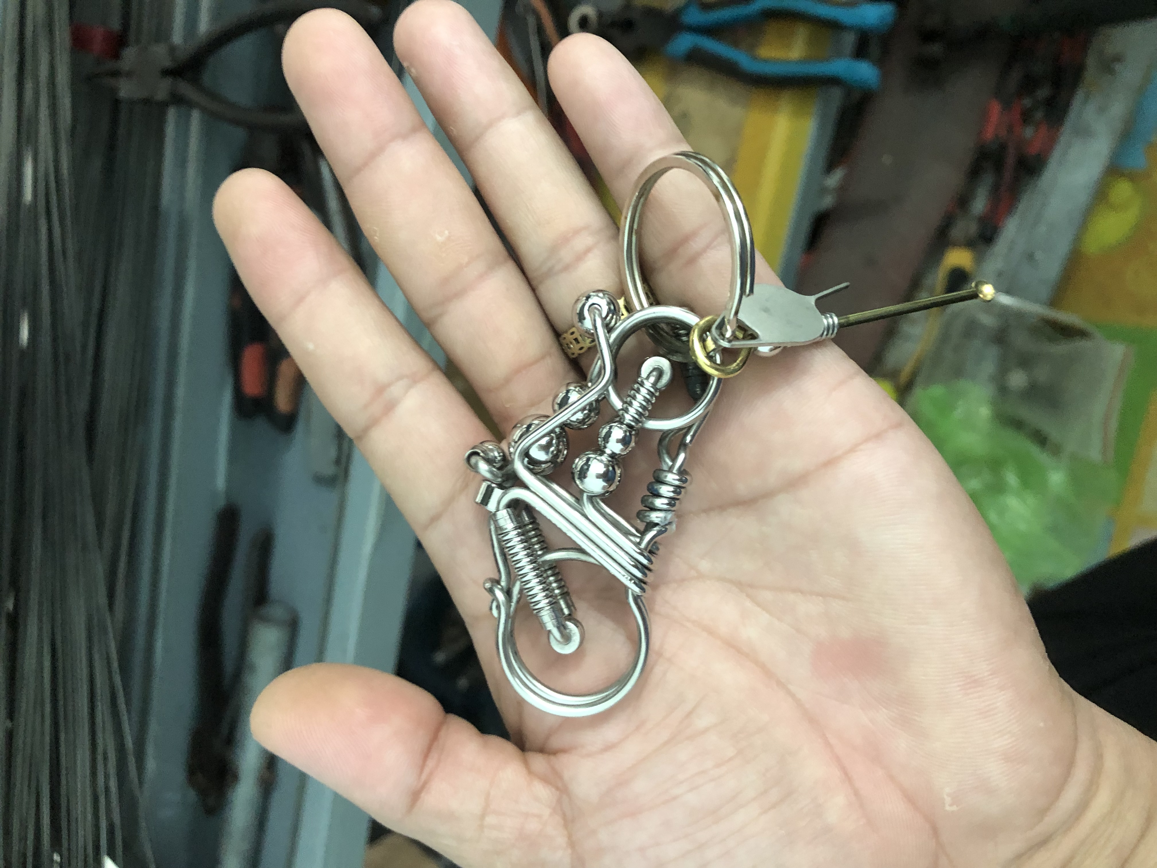 Móc khoá thủ công inox