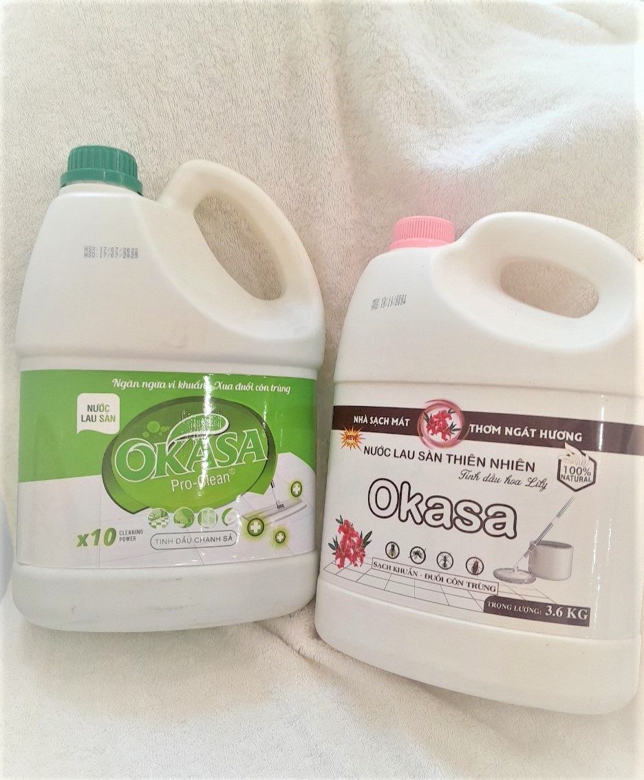 Nước lau sàn Okasa can 3,6Lít hương chanh sả lyly