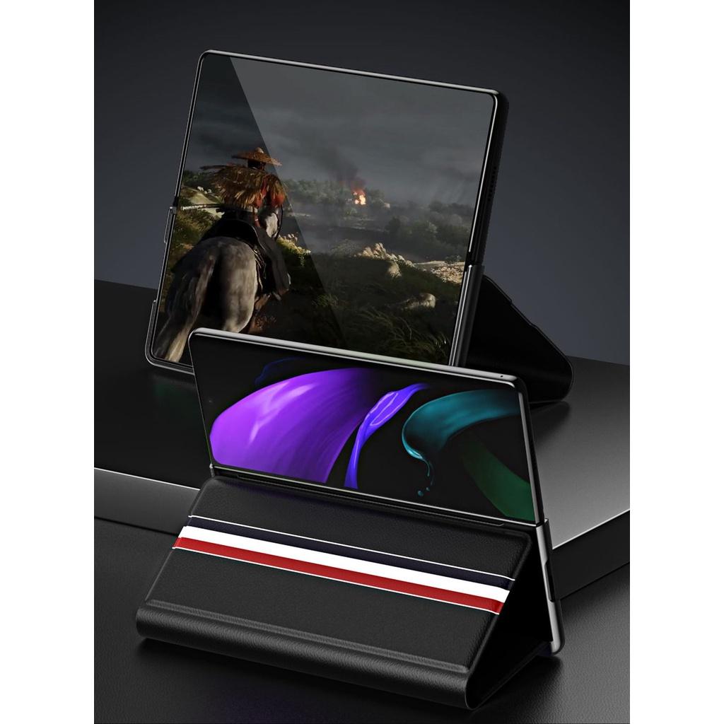 Bao Da Họa Tiết Thom Browne Cho Samsung Galaxy Z FOLD 5 / Z FOLD 4 / Z FOLD 3