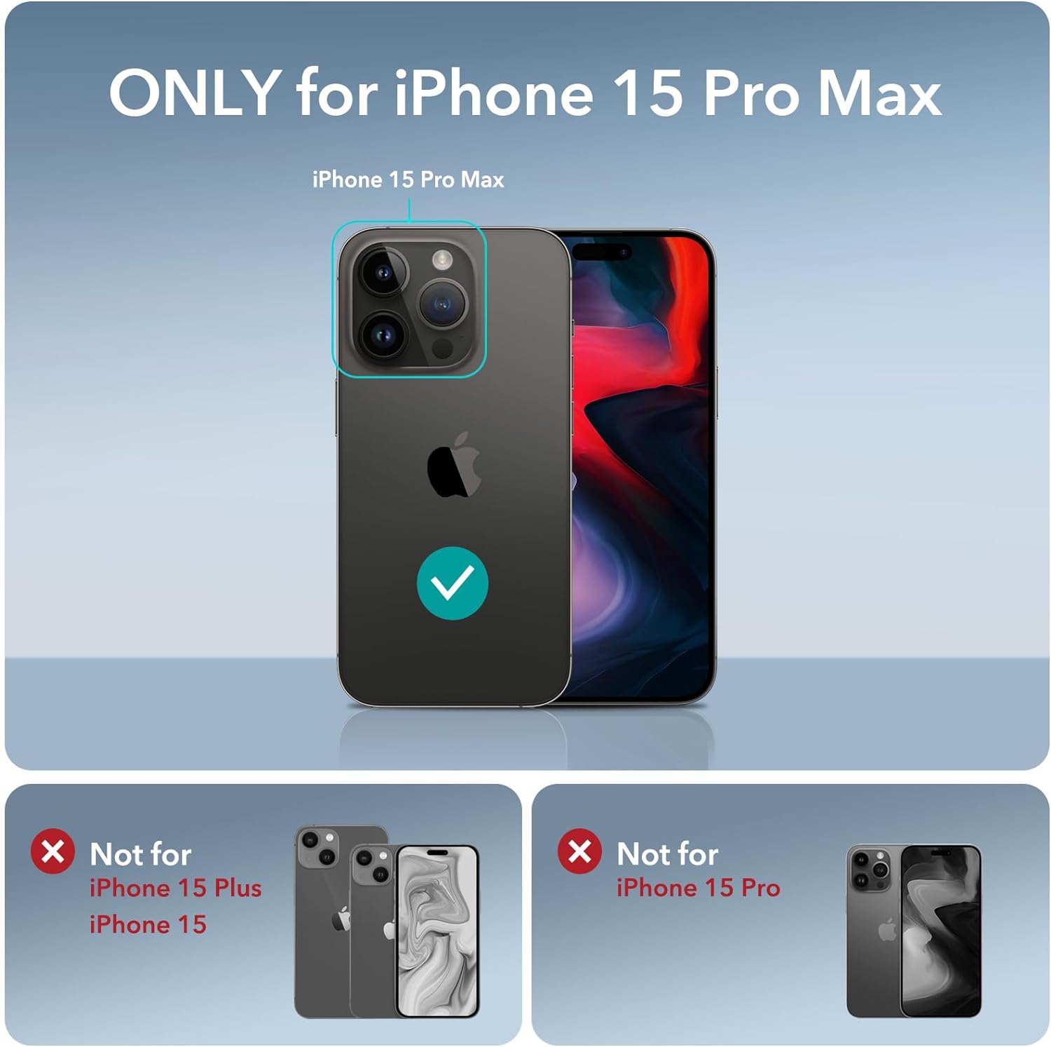 Ốp ESR cho iPhone 15 Pro Max, Bảo vệ cấp quân sự, Góc chống sốc, Mặt sau acrylic chống ố vàng, Ốp lưng cho iPhone 15 Pro Max, ESR Air Armor Trong suốt - Hàng Chính Hãng