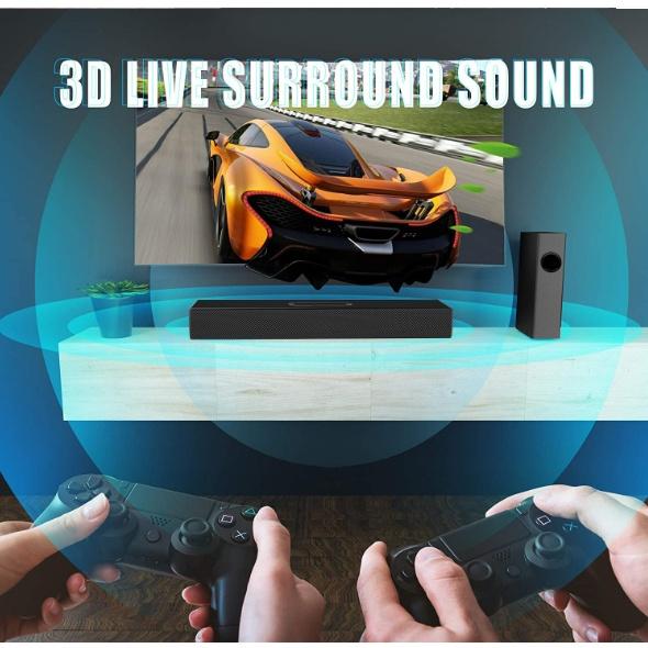 Dàn loa 2 Micro Không Dây karaoke Loa Siêu Trầm Loa Bluetooth 5.0 3D Stereo