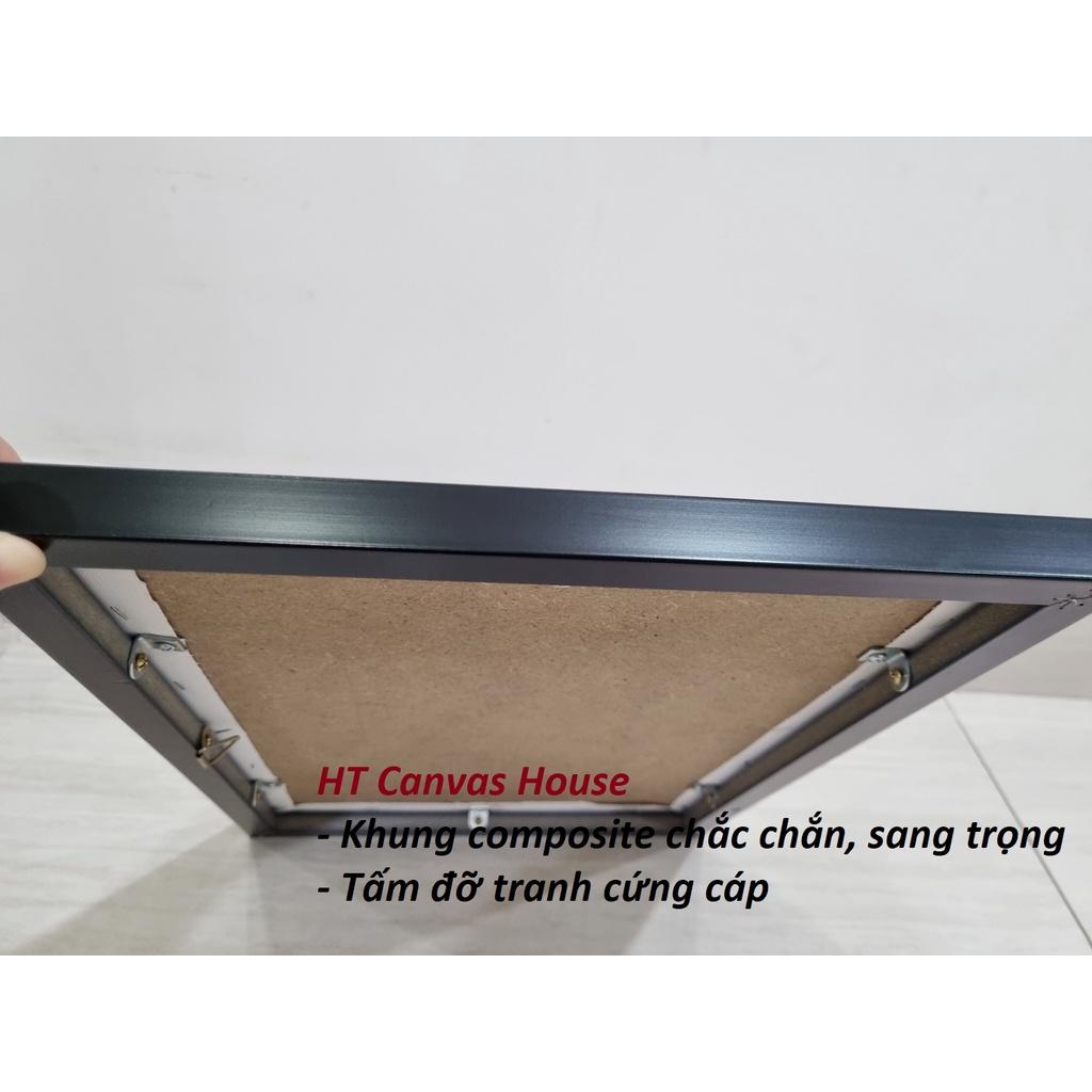 Bộ 03 tranh canvas treo tường chủ đề MIU CƯNG + khung composite và đinh treo – decor phòng xinh xắn và ấn tượng – BST01