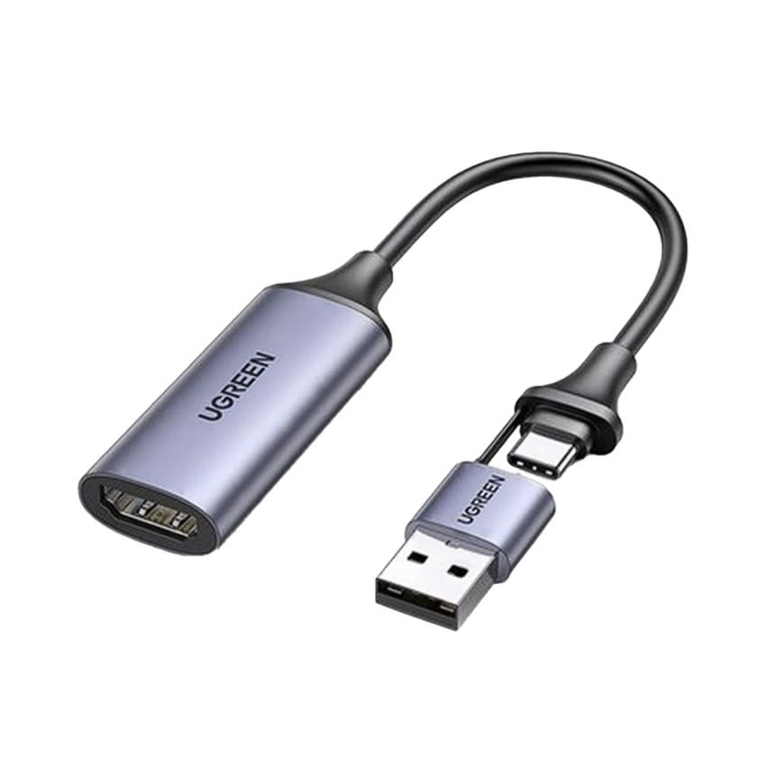 Card ghi hình Ugreen 40189 HDMI to USB 2.0 / Type-C | Capture card 1080P/30Hz | Hàng chính hãng - Bảo hành 18 tháng 1 đổi 1 40189