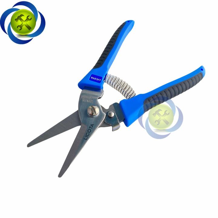 Kéo cắt cành mũi nhọn Licota TGP-00248 loai 8 inch dài 200mm màu xanh - đen