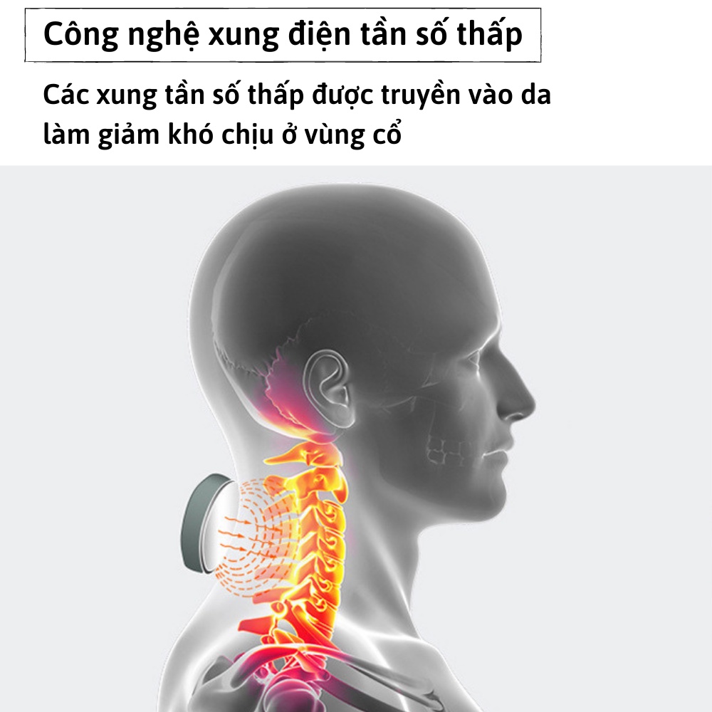 Máy massage cổ vai gáy ứng dụng công nghệ xung điện 5 chế độ và 15 cường độ Vibration Neck Massager
