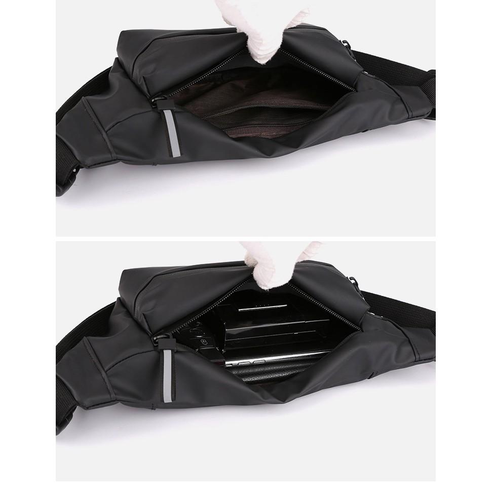 Túi đeo chéo nam VPC kiểu ngang bóng trơn S95 Tặng móc khóa hình khiên