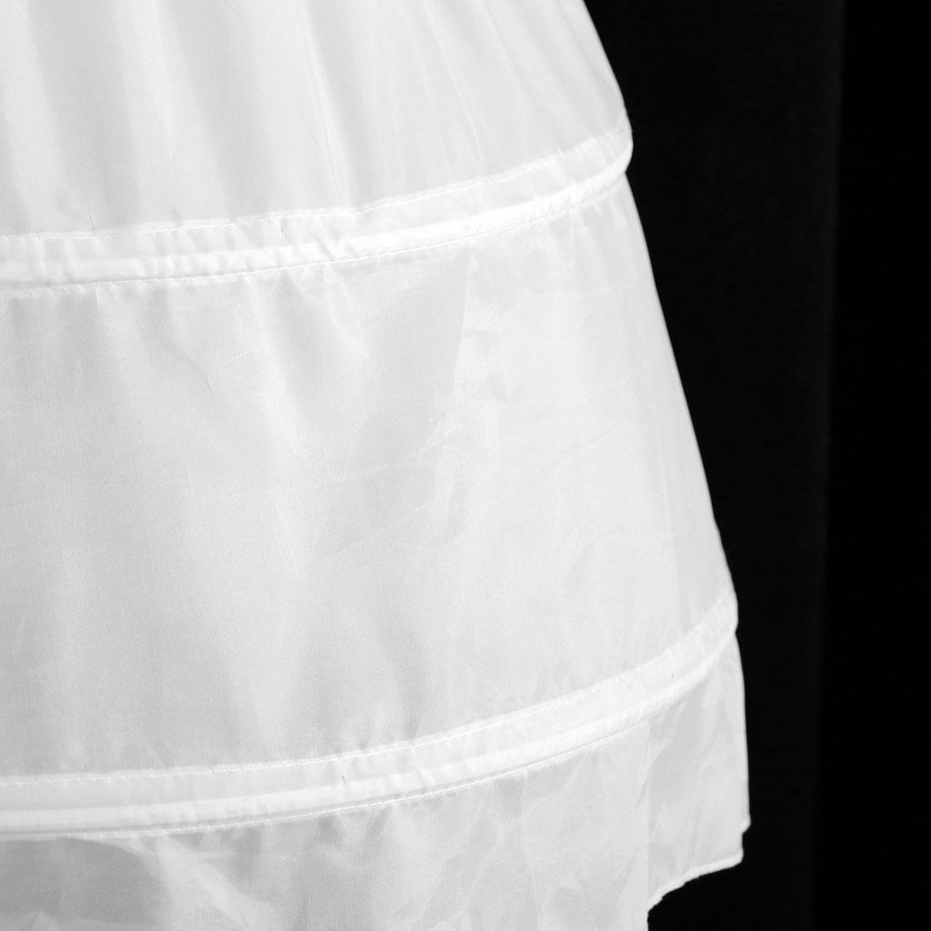 Girls 2 Hoop Tulle Wedding Flower Girl Short Chiffon Petticoat Underskirt
