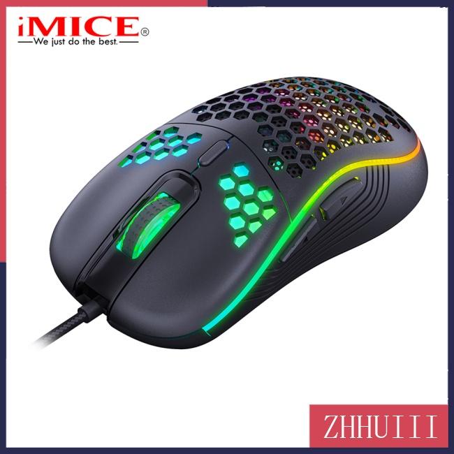 Chuột Chơi Game Có Dây JT 7200 DPI RGB Hình Tổ Ong Dành Cho Game Thủ