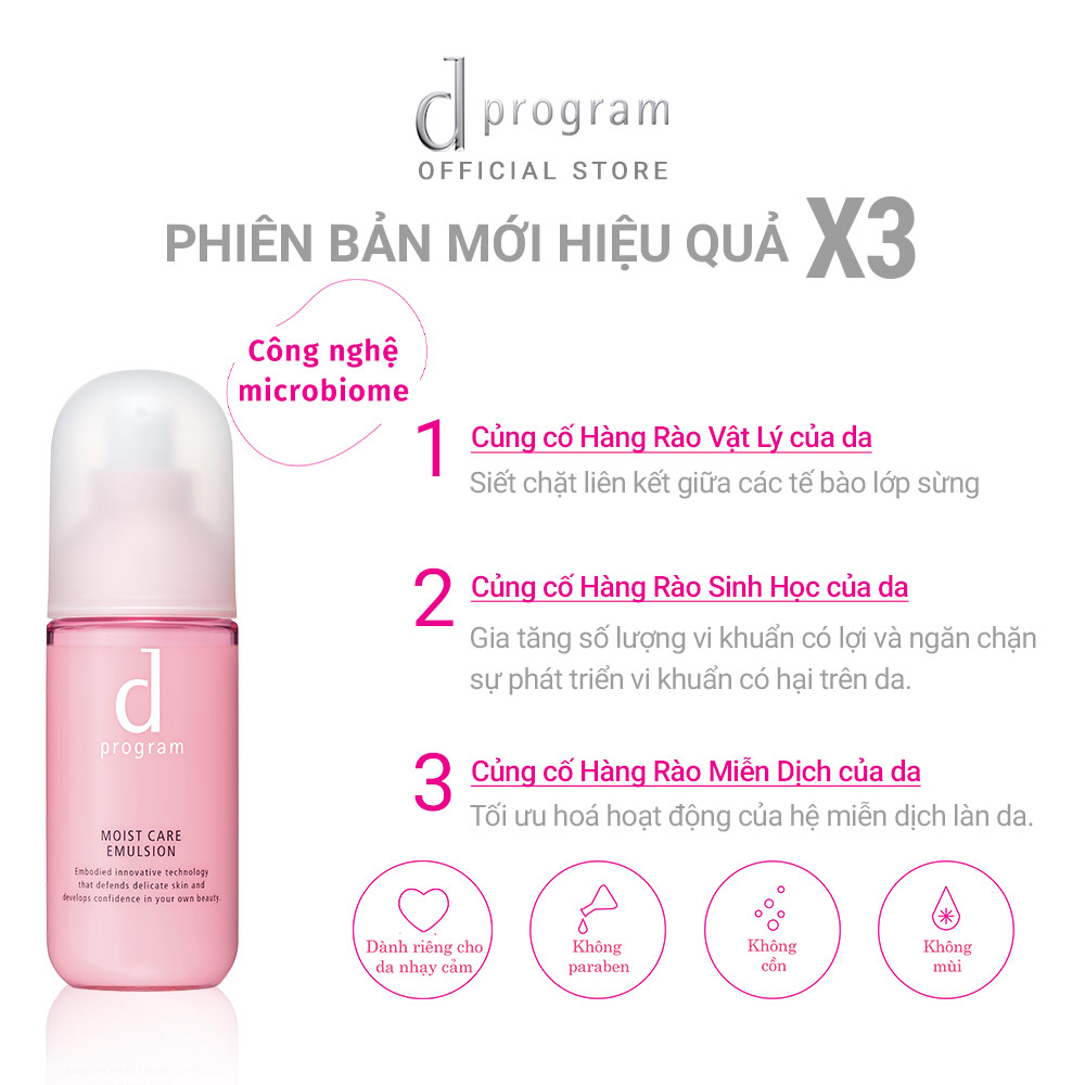 Sữa Dưỡng Cho Da Khô Nhạy Cảm d program Moist Care Emulsion 100ml