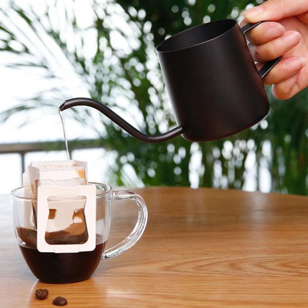 Gooseneck Narrow Spout Hand Drip Coffee Pot Stainless Steel Kettle 240ml