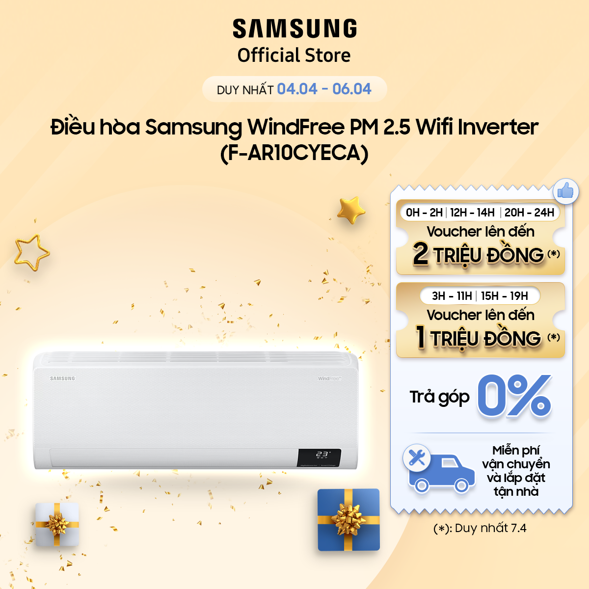 Điều hòa Samsung WindFree PM 2.5 Wifi Inverter