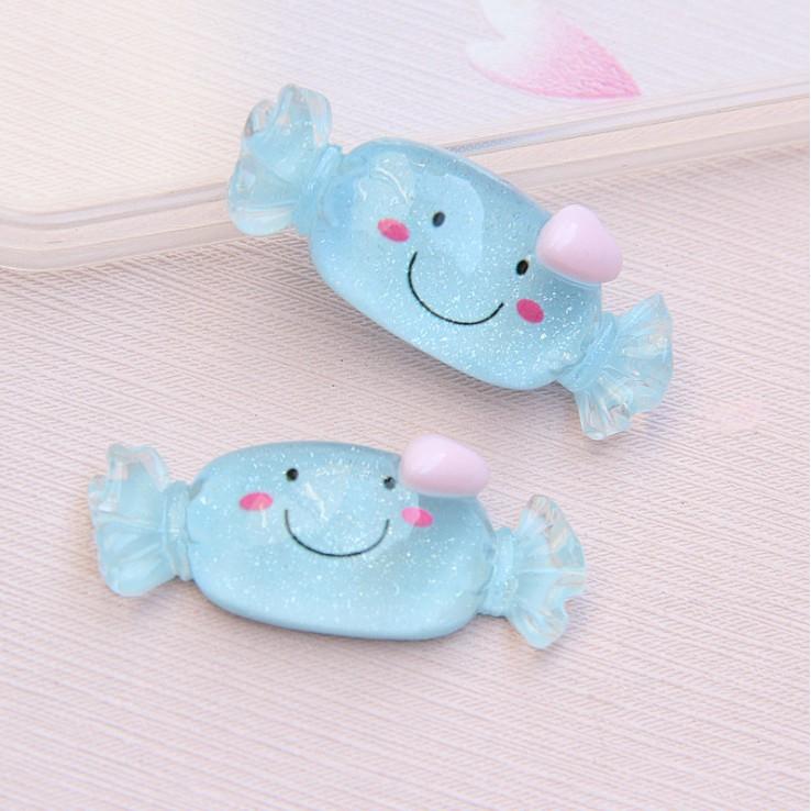*HN* Charm kẹo nhỏ trong suốt cho các bạn trang trí vỏ điện thoại, DIY