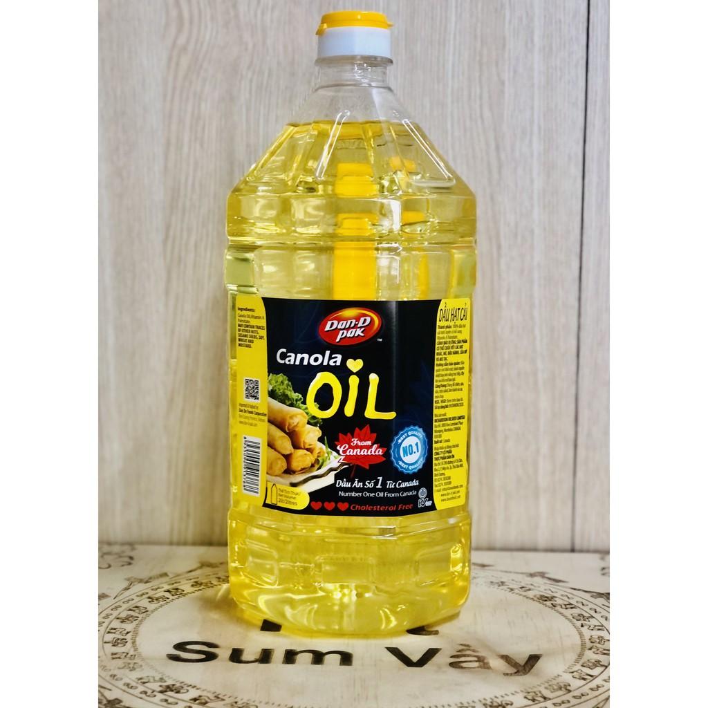 Dầu cải canola oil 2 lít Dan D Pak