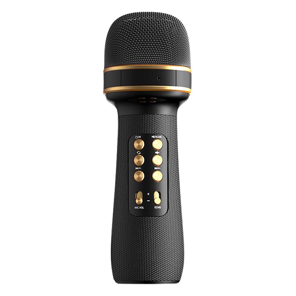 Mic Karaoke Kiêm Loa Bluetooth WS-898, Micro không dây hát karaoke mini cầm tay Nâng giọng cực chất, Loa hát karaoke