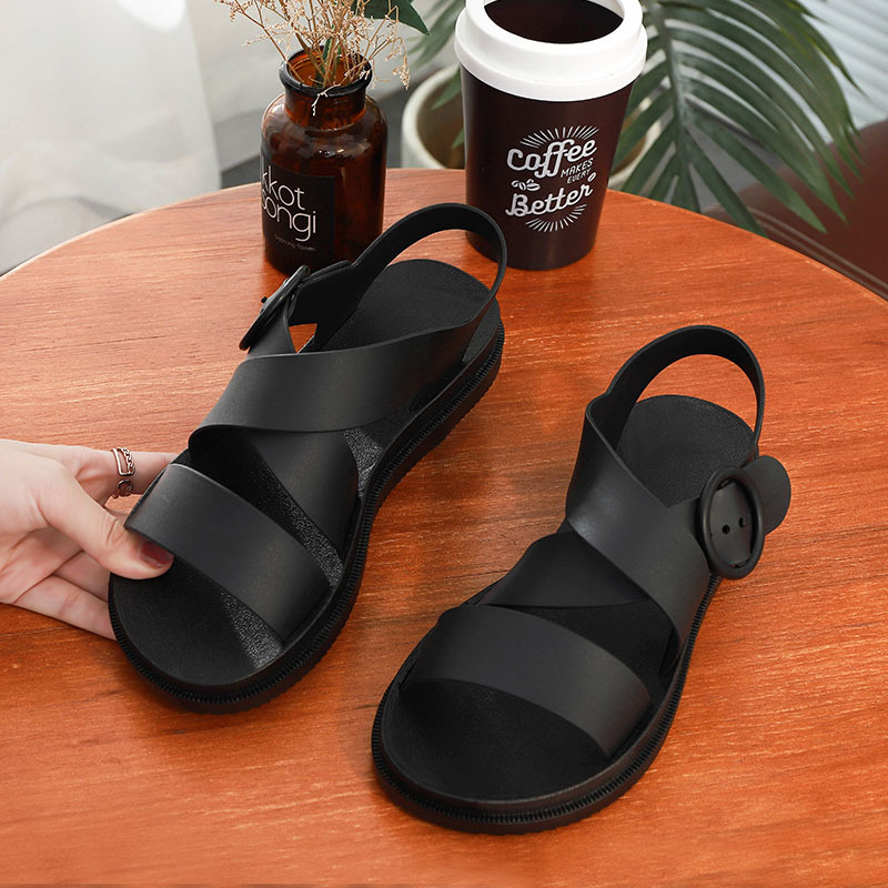 Giày Sandal nữ 3 phân chống nước cao su quai chéo V246