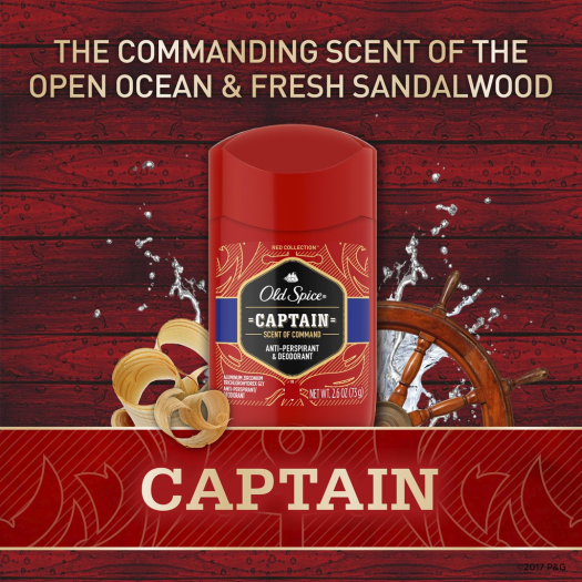 Lăn Khử Mùi Old Spice Red Collection Captain 73Gr (Sáp Trắng)( không tem phụ-không xuất hóa đơn đỏ )