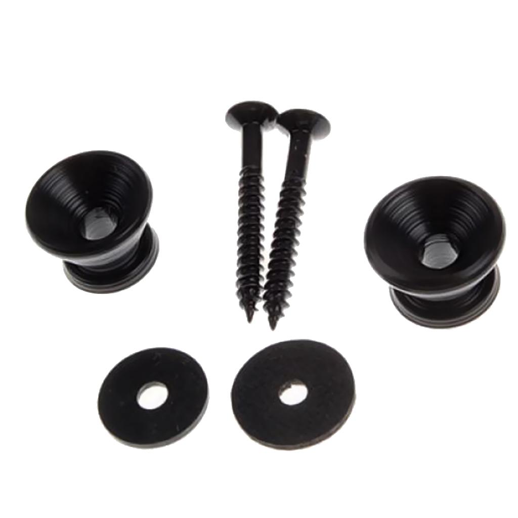 Black Sealed Humbucker Pickup+2pcs Metal Strap Lock for LP Electric Guitar Parts