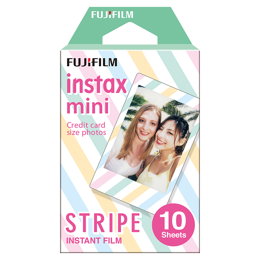 Hộp Film Fujifilm Mini 10 Tấm Stripes - Hàng Chính Hãng