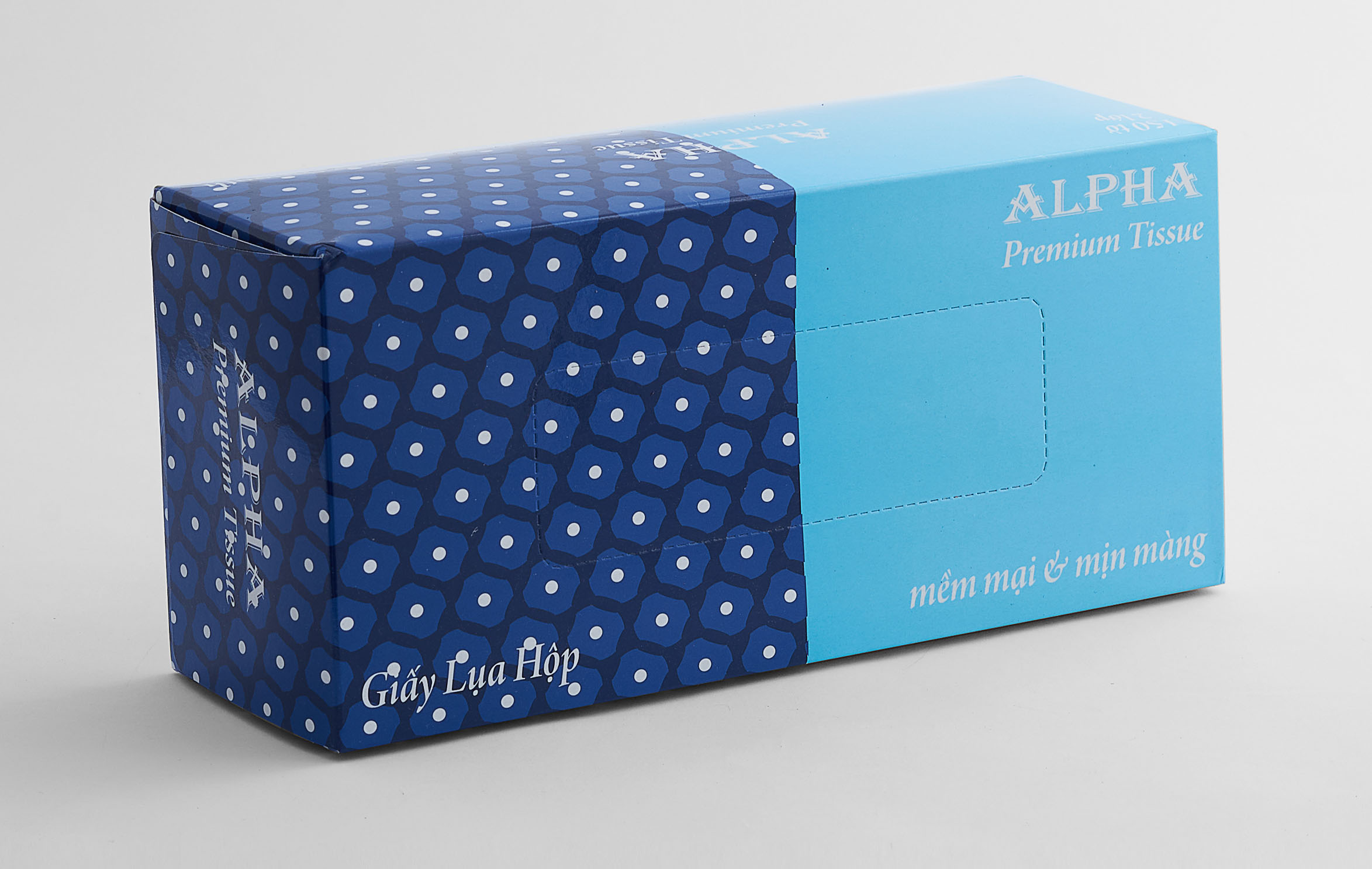 Hộp Khăn Giấy Rút ALPHA, 2 Lớp 150 Tờ/hộp (AL-07)