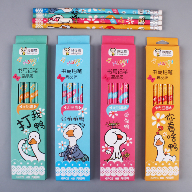 Set 6 Bút Chì Chuốt Cao Cấp Bằng Gỗ Cho Bé