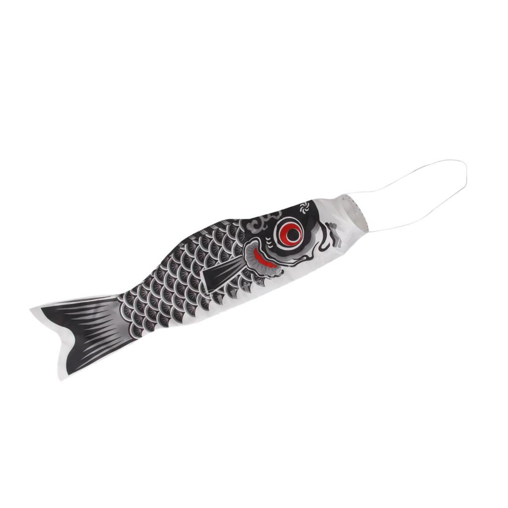 4pcs 16" Koi Nobori Carp Wind Sock Koinobori Fish Kite Flag Hanging Decor