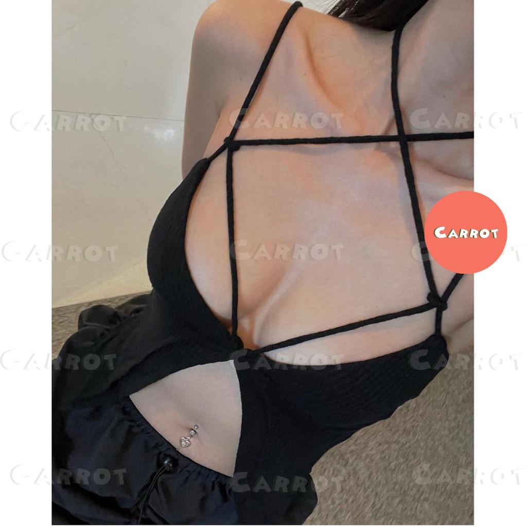 Áo croptop vạt nhọn thun cao cấp co giãn cá tính sexy carrotxinhdep (128)