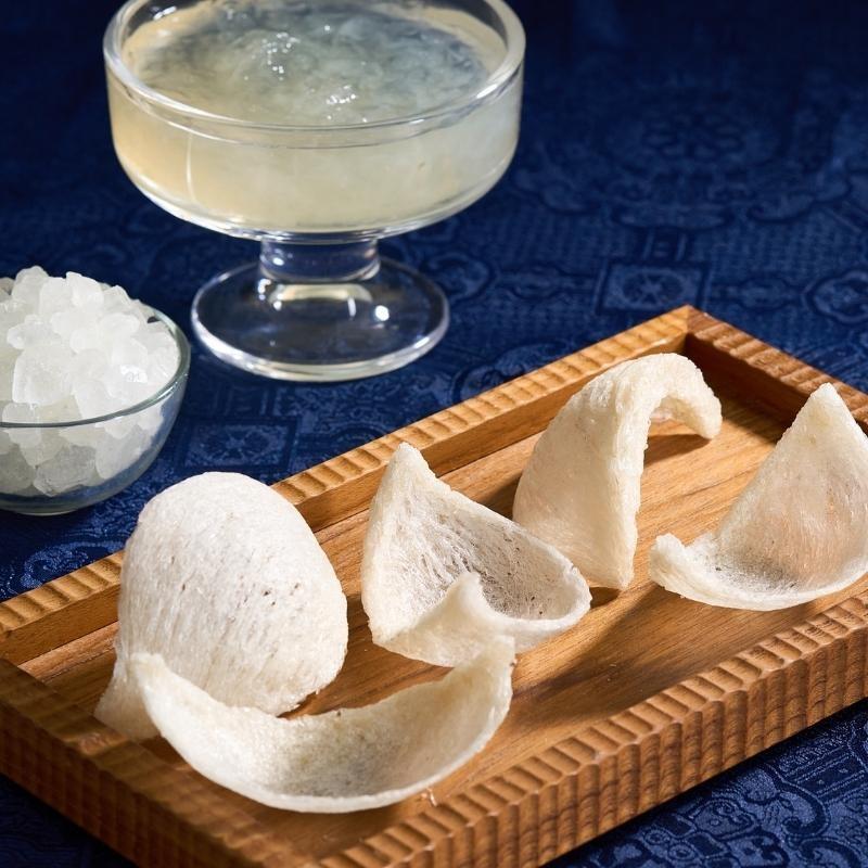 Hộp Quà Yến Sào Lộc Kim Thịnh Vượng Hoàng Kim (Set 50g Tinh Chế Sợi Thượng Hạng &amp; 4 Hũ Yến Chưng) Quà Tặng Đối Tác