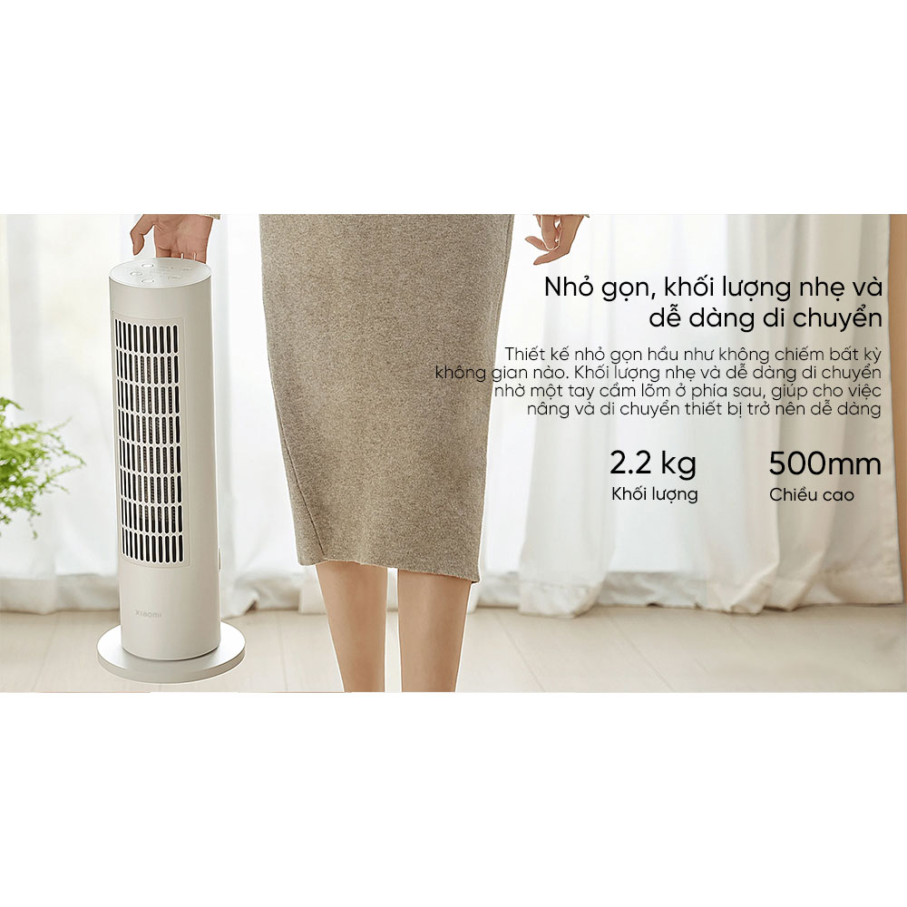 Máy quạt sưởi Xiaomi Smart Tower Heater Lite - Hàng nhập khẩu