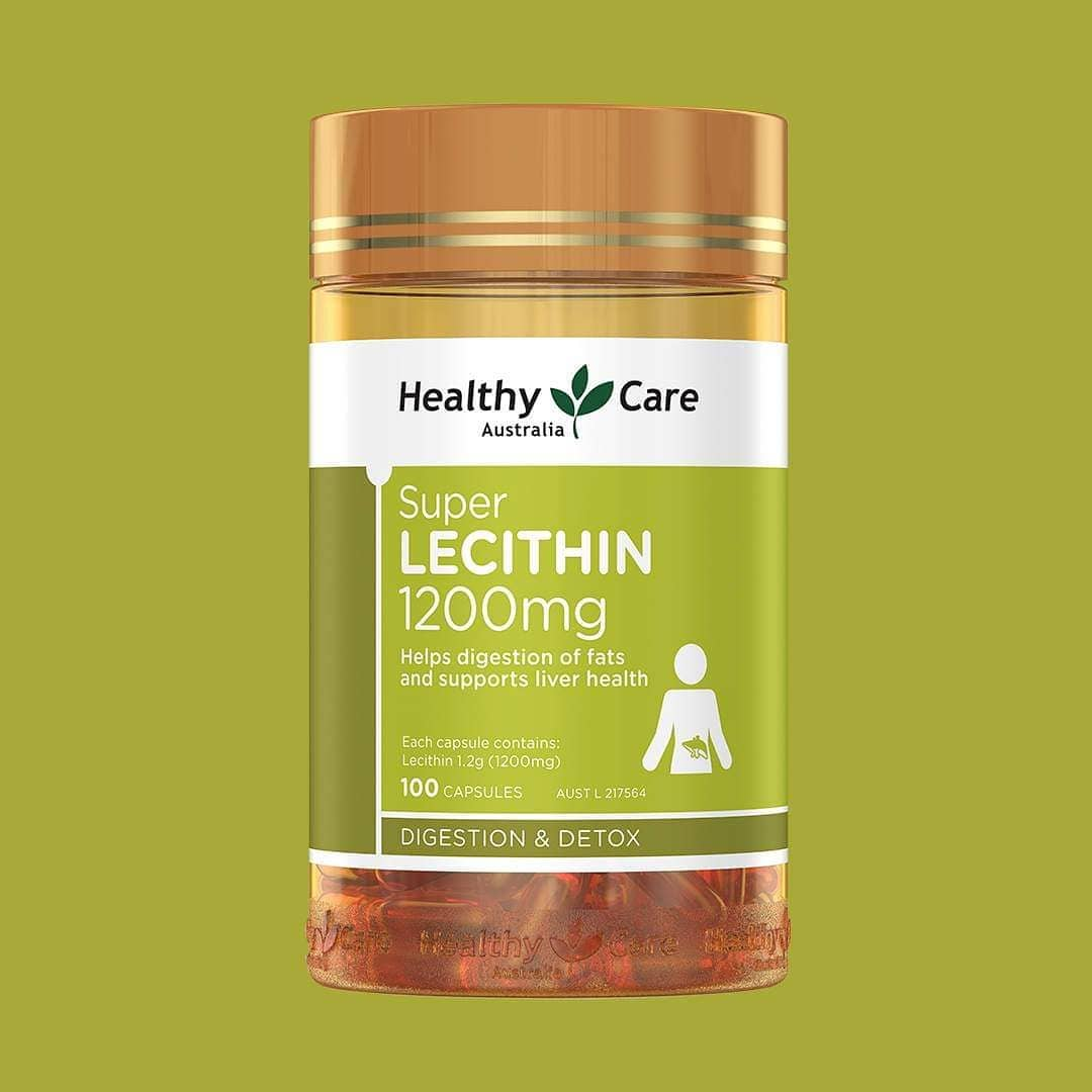 Viên uống tinh chất Mầm Đậu Nành Healthy Care Super Lecithin 1200mg 100, Cải Thiện Sức Khỏe, Hỗ Trợ Làm Đẹp Da, Cân Bằng Nội Tiết Tố và sinh lý nữ.