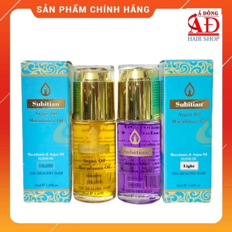 TINH DẦU DƯỠNG TÓC SUBITIAN LIGHT ARGAN OIL CHO TÓC SÁNG LIGHLIGHT BẠCH KIM 50ML