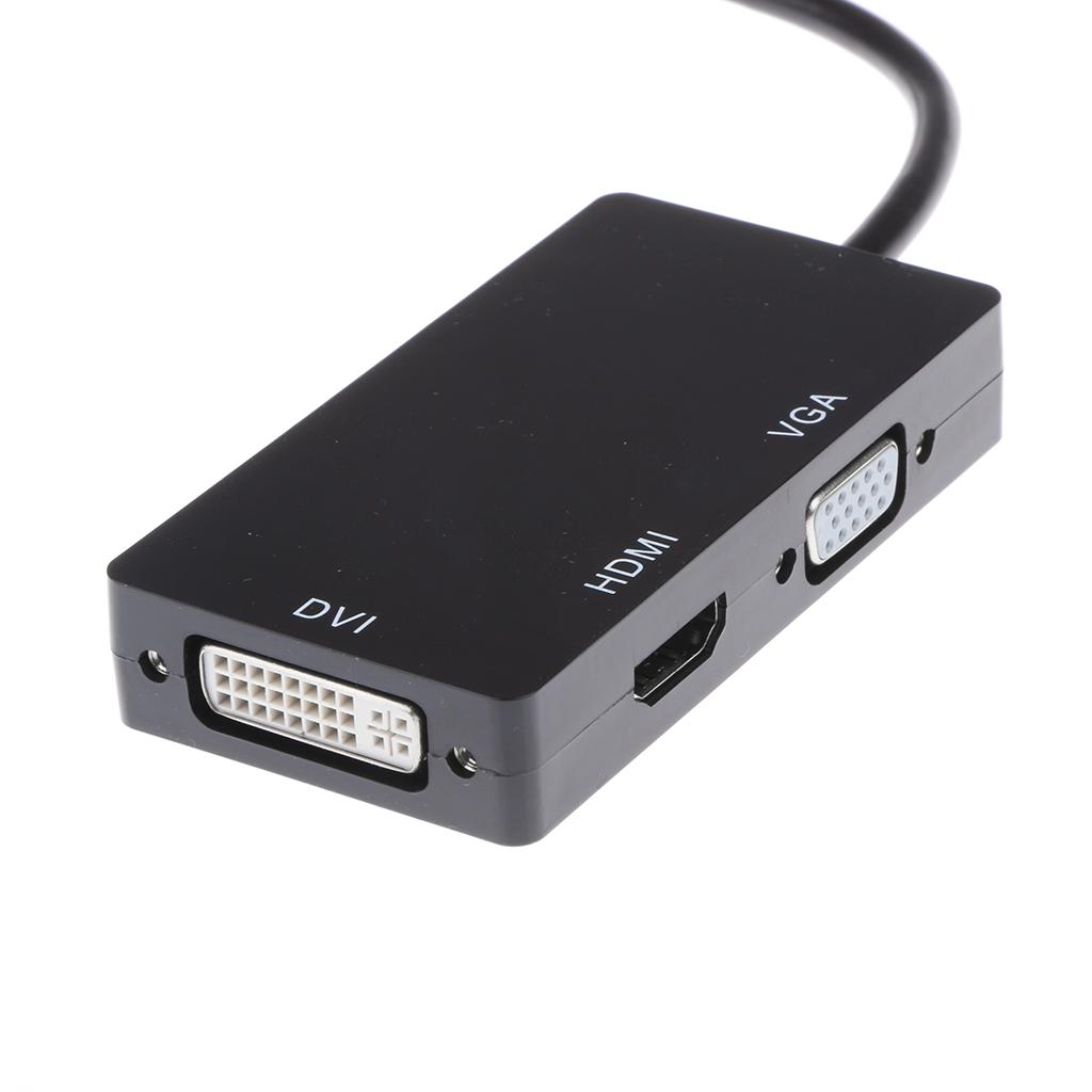 3 In1 Mini DP To DVI VGA HDMI TV Adapter Cable For Apple