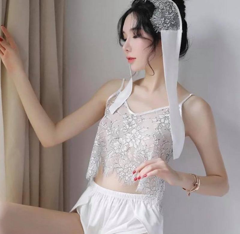 SET ĐỒ NGỦ REN SATIN SIÊU MỎNG GỢI CẢM SEXY