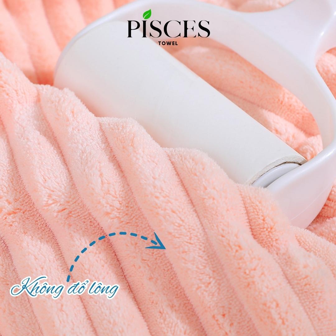 Khăn Tắm Lớn PISCES TOWEL 70x140cm Mềm Mại Thấm Hút Mồ Hôi, Khăn Gia Đình Thể Thao Tập Yoga Gym - Xanh dương, Xanh dương
