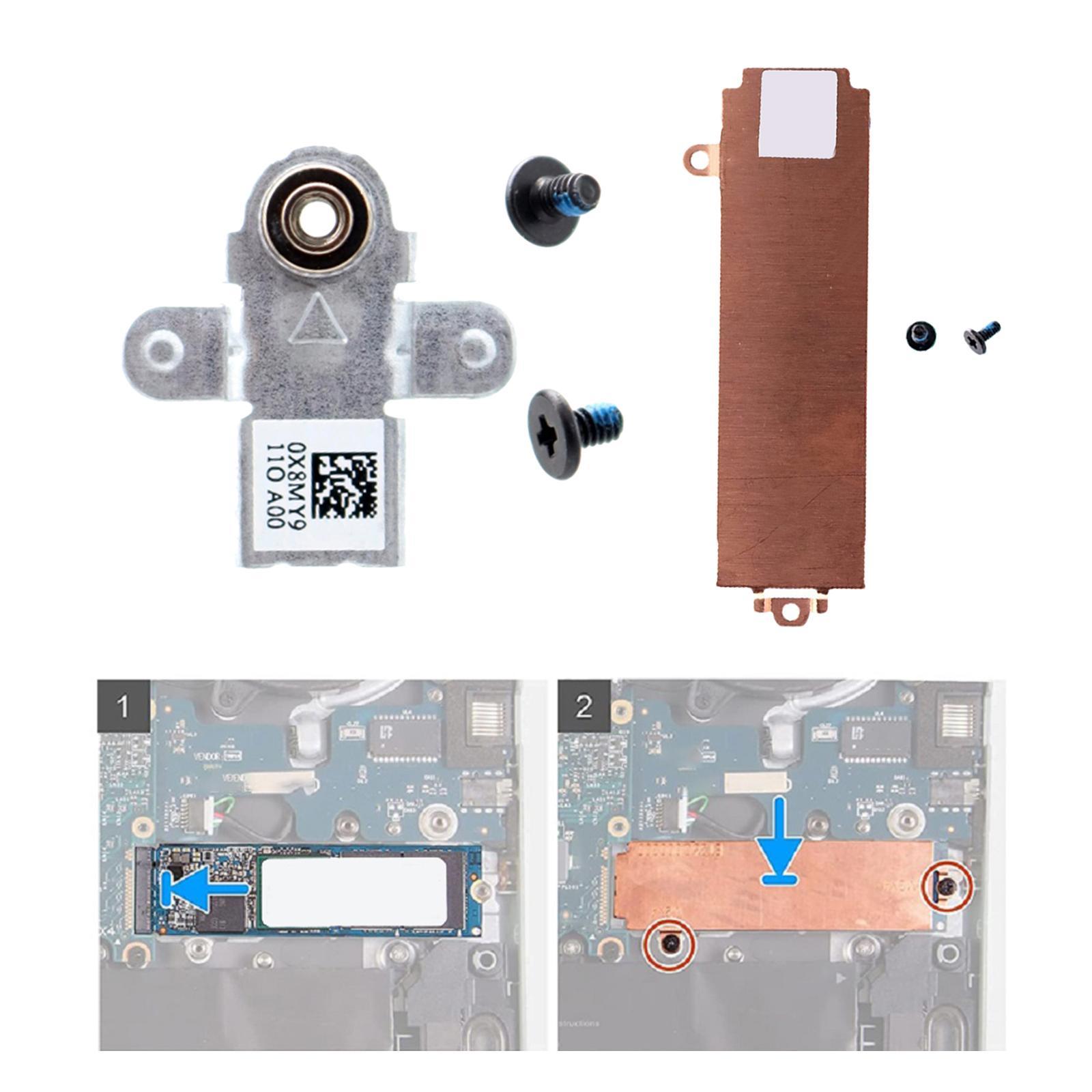 2280 M.2 SSD Heatsink Cover w/ Bracket Holders for Dell G15 5510 5511 Series