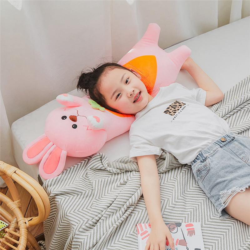 70-110Cm Động Vật Dài Tăng Cường Nhồi Bông Chuột Heo Thỏ Gấu Trúc Vịt Gối Trẻ Em Người Lớn Ngủ bạn Bè Quà Tặng