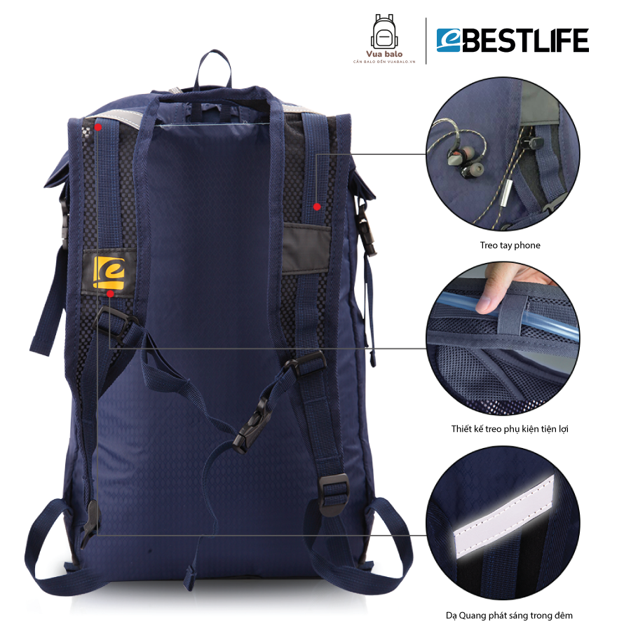 Balo BESTLIFE du lịch leo núi đạp xe đạp Day-Hiking Outdoor trọng lượng siêu nhẹ chất liệu bền đẹp họa tiết sọc dạ quang phát sáng. Sản phẩm chính hãng bảo hành 02 năm. Mã sản phẩm -