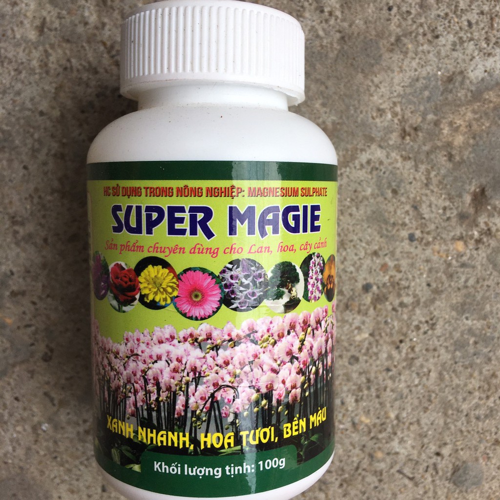 Phân bón Super Magie lá xanh, bật lộc, phát triển ngọn nhanh hũ 100gr