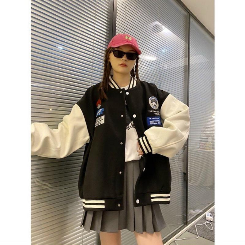Áo khoác bomber nỉ bông nam nữ unisex gió jacket cúc bấm form rộng local brand ulzzang phong cách hàn quốc đep 2 cậu bé