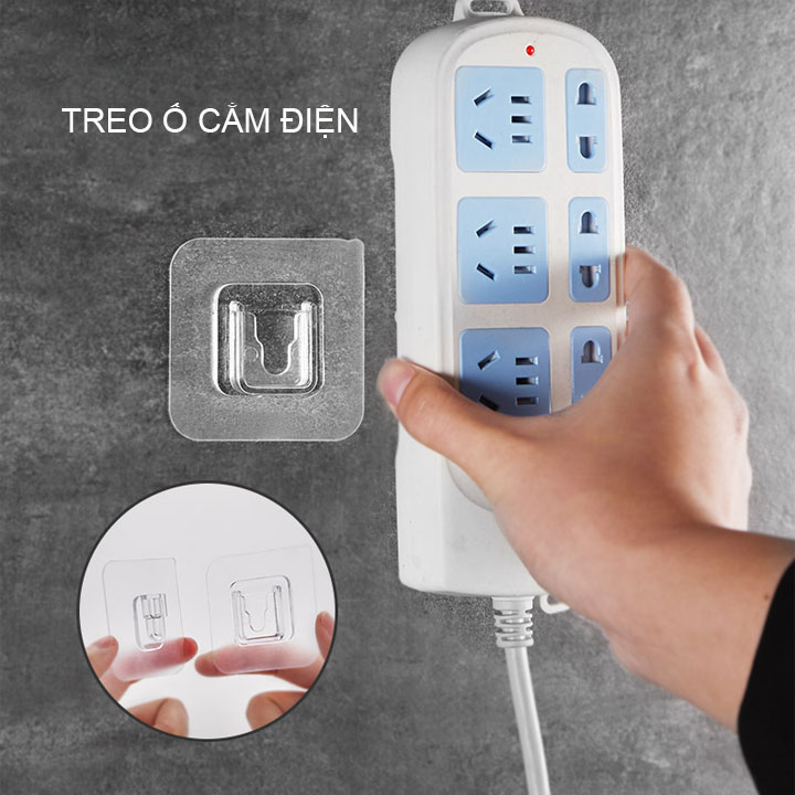 Miếng dán đỡ đồ gia dụng, ổ cắm điện, treo cục wifi, không cần khoan đục