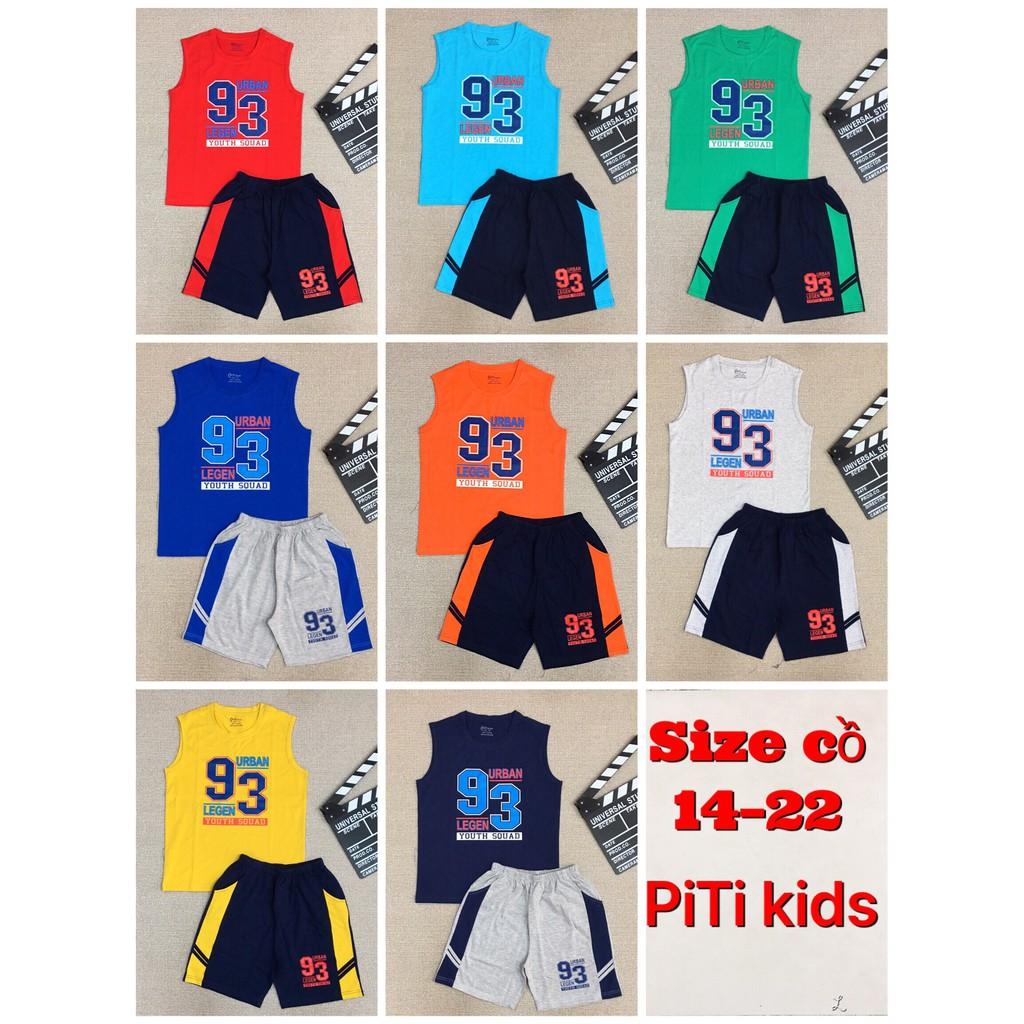Bộ sát nách bé trai in số 93 size 14-22