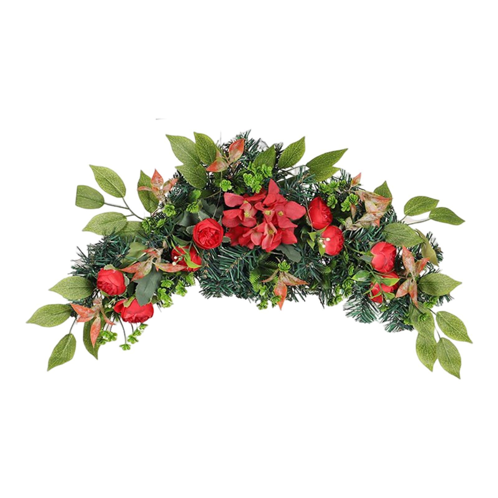 Flower Swag Simulation Front Door Wreath for Decoration Festivals Outdoor