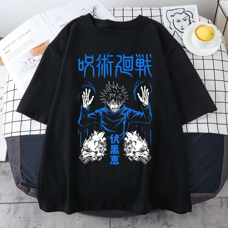 Áo Thun Nữ Tay Ngắn Cổ Tròn Có In Hình Phong Cách Anime