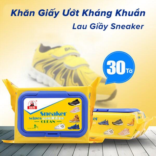 BỘ 3 HỘP Giấy ướt lau giày Sneaker kháng khuẩn 30 tờ chuyên dụng - Khăn ướt lau giày thể thao tiện dụng nhỏ gọn dễ dàng