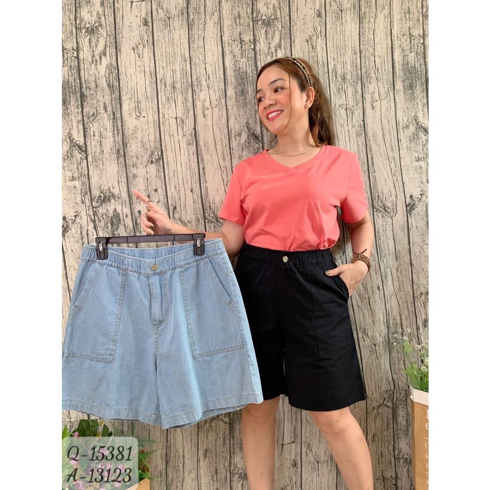 15381 Quần BIG SIZE short jean lưng thun