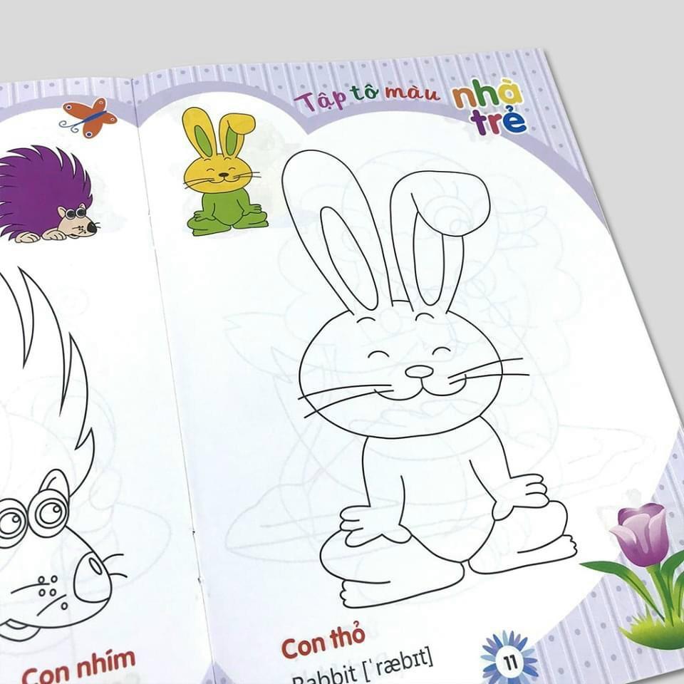 Bộ 8 set hình tô màu cho bé 8 chủ đề