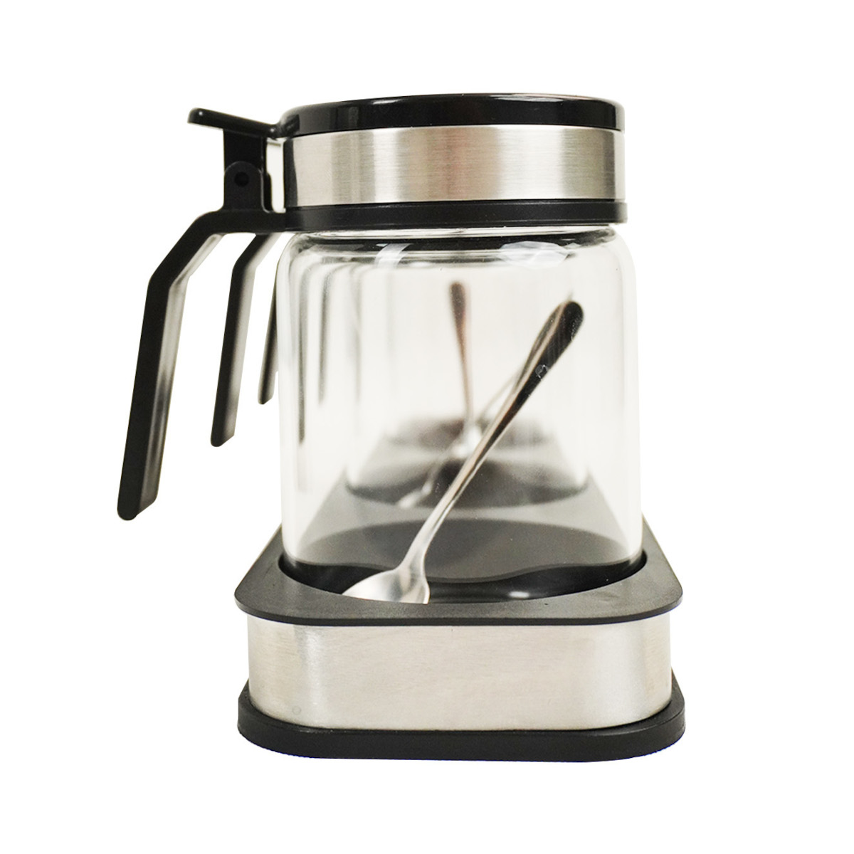 Bộ 3 hũ thủy tinh đựng gia vị 300ml Kalpen SB2 kèm khay và muỗng Inox